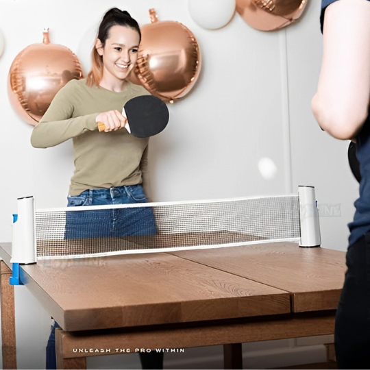 🏓 Retractable Ping Pong Net Set – Portable Clip-On Table Tennis Net for Indoor & Outdoor Games