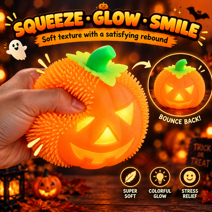 🎃 Squeeze the Pumpkin. Light Up the Fun! 🎃Soft • Squishy • Glowing • Made for Halloween Fun