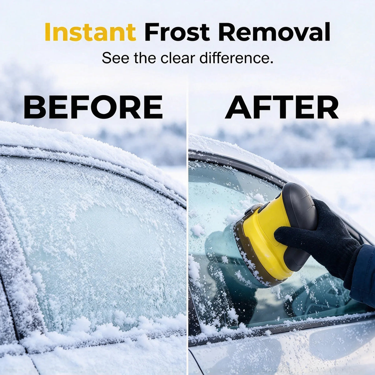 ❄️ Electric Windshield Ice Scraper – Cordless USB Rechargeable, 1600RPM High-Speed Ice Removal