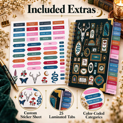 Midnight Study Hardcover Reading Planner for Book Lovers🌟Buy 2 Free Shipping