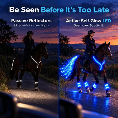 🔥HOT SALE 49% OFF - 🌟 LED Equestrian Glow Safety Kit | Ride Safely Beyond Sunset 🐎