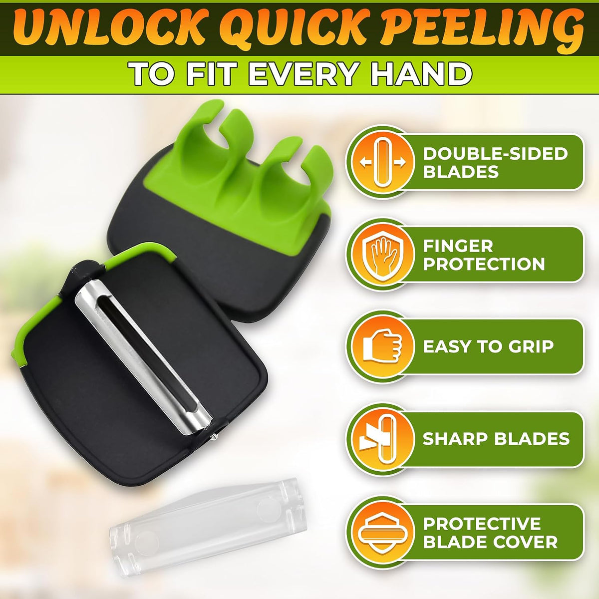 🔥HOT SALE 49% OFF - 🥔Palm Vegetable Peeler – Soft Grip Handheld Fruit & Veggie Peeler