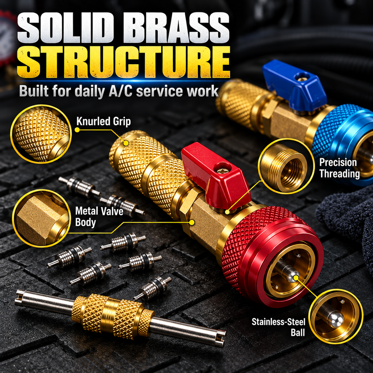 Hot sales🔥R134A Valve Core Remover & Installer Kit – A/C Service Tool Set