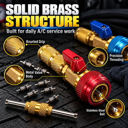 Hot sales🔥R134A Valve Core Remover & Installer Kit – A/C Service Tool Set