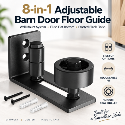 Hot sales🔥Adjustable Barn Door Floor Guide – Wall-Mount Stay Roller, No Floor Drilling