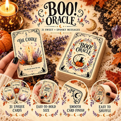 🎃 Sweet & Spooky Halloween Oracle Deck – 31 Daily Spooky Messages for October