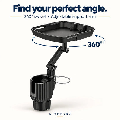 Universal 360° Swivel Car Cup Holder Tray