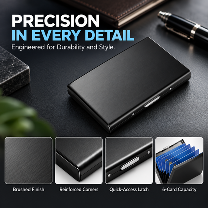 🔥Men's Minimalist RFID Blocking Metal Card Holder Wallet