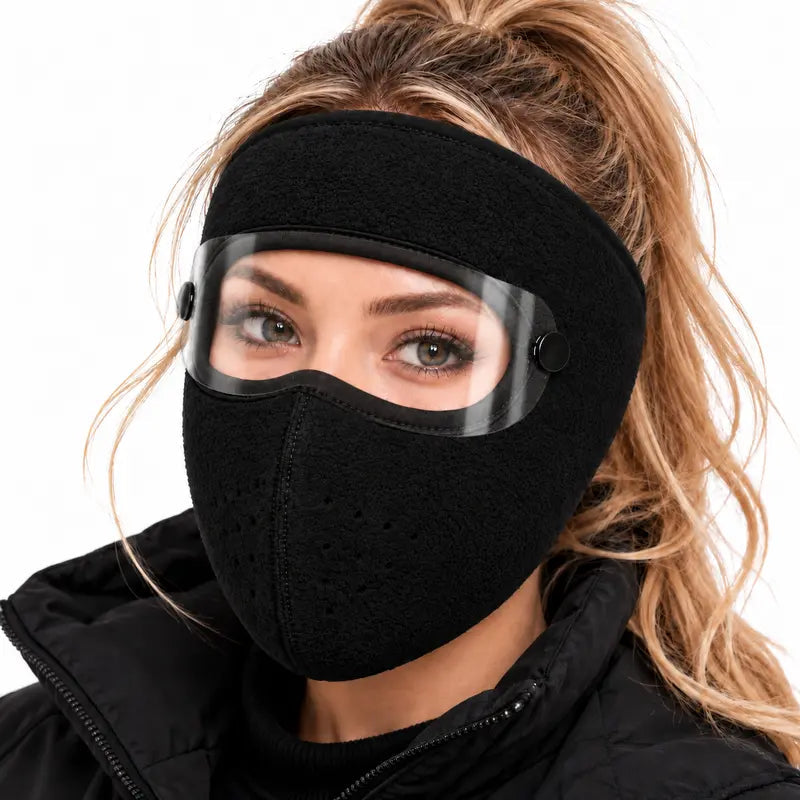 🔥Last Day 50% OFF – Fleece-Lined Winter Balaclava with Detachable Goggles – Wind-Resistant Face & Neck Cover for Cycling, Skiing & Outdoor Activities