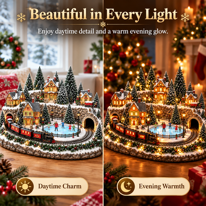 🚞 ✨49% OFF Today! ✨Magical Christmas Train & Skating Rink – Bring Holiday Magic Home!✨