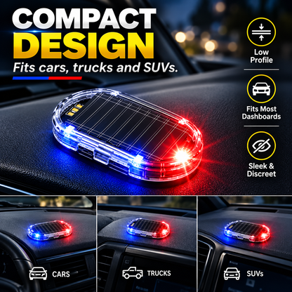 Hot sales🔥2-Pack Solar-Powered Simulated Car Alarm Lights
