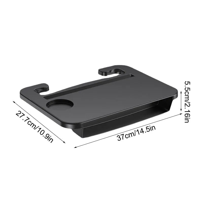2-in-1 Car Steering Wheel Desk & Seat Gap Organizer – Reversible Laptop Tray and Meal Holder