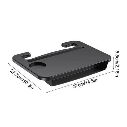 2-in-1 Car Steering Wheel Desk & Seat Gap Organizer – Reversible Laptop Tray and Meal Holder