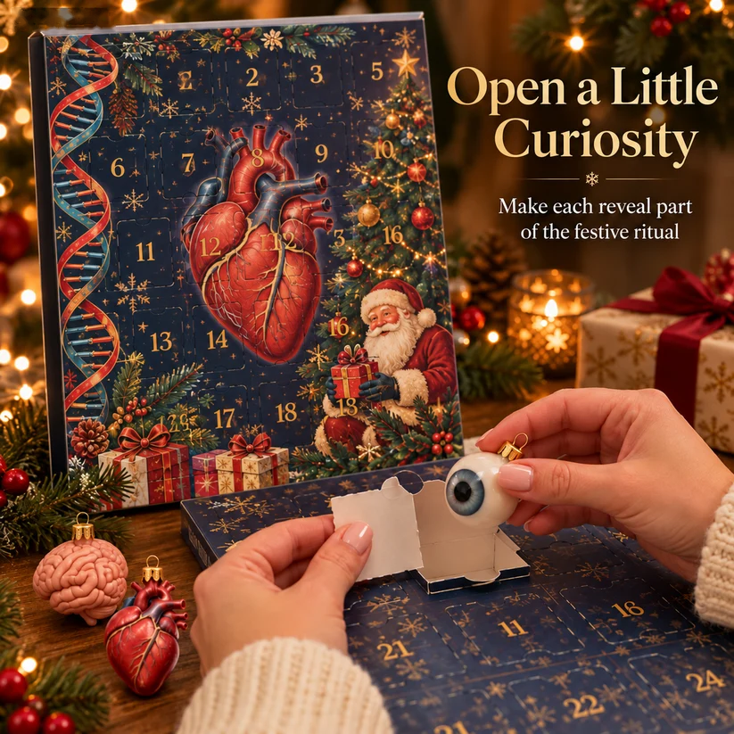🔥Last Day 50% OFF – 2026 Anatomy Advent Calendar – Medical Christmas Countdown with Mini Organ Ornaments