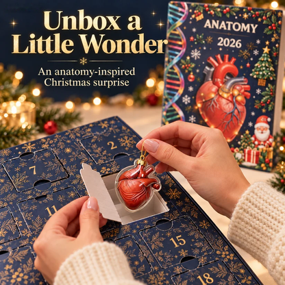 🔥Last Day 50% OFF – 2026 Anatomy Advent Calendar – Medical Christmas Countdown with Mini Organ Ornaments