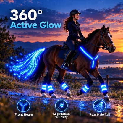 🔥HOT SALE 49% OFF - 🌟 LED Equestrian Glow Safety Kit | Ride Safely Beyond Sunset 🐎