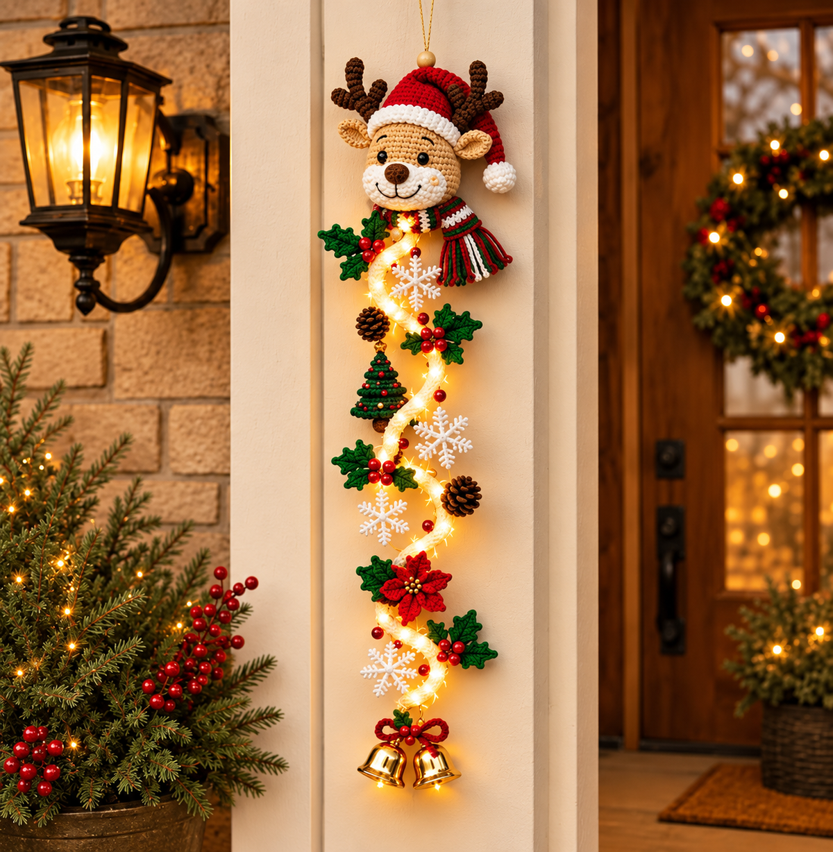 Hot sales🔥Glowing Christmas Door Hanger