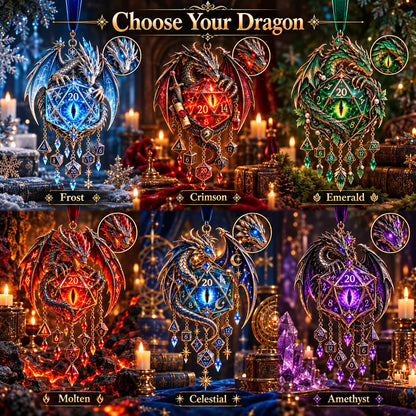 Glow Dragon Wind Chime – Illuminated Fantasy Hanging Decor with 6 Dragon Designs