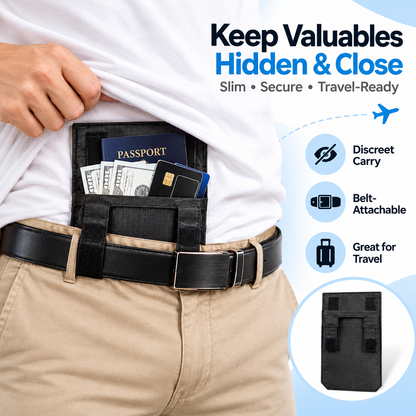 Hot sales🔥Hidden Travel Passport Pouch – Slim Belt Wallet for Cash, Cards & ID