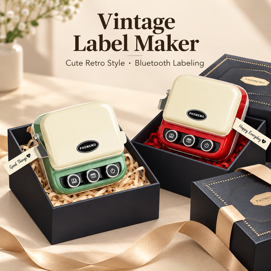 Vintage Label Maker for Home – Bluetooth Thermal Label Printer for Organization, Crafts & DIY Projects