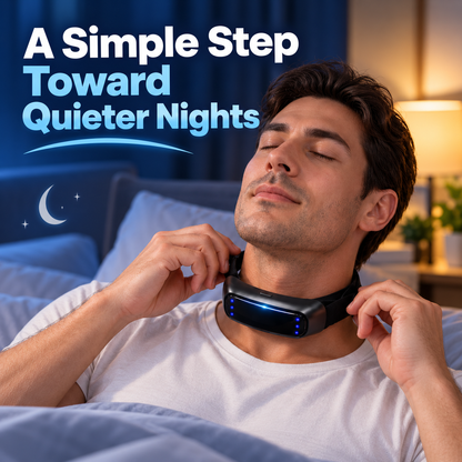🌙 HOT SALE | Snoring Support Neck Wearable – Lightweight Hands-Free Bedtime Device for Quieter Night Routines