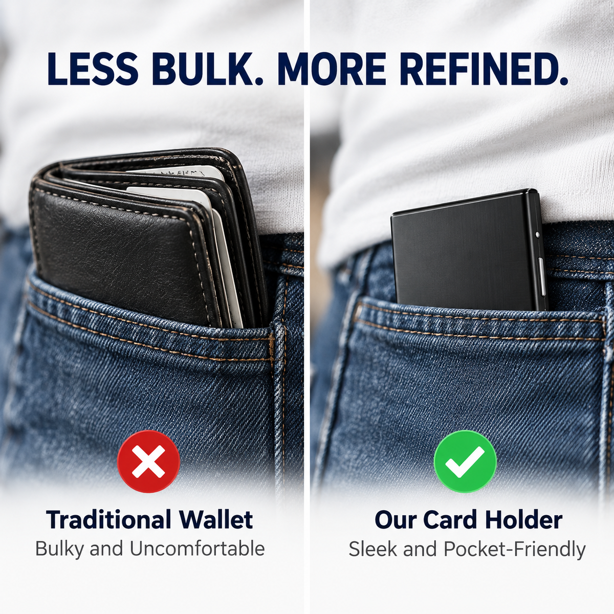 🔥Men's Minimalist RFID Blocking Metal Card Holder Wallet