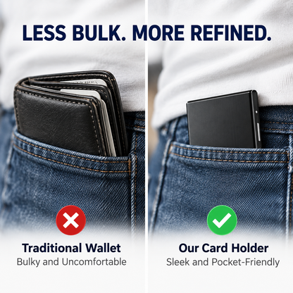 🔥Men's Minimalist RFID Blocking Metal Card Holder Wallet