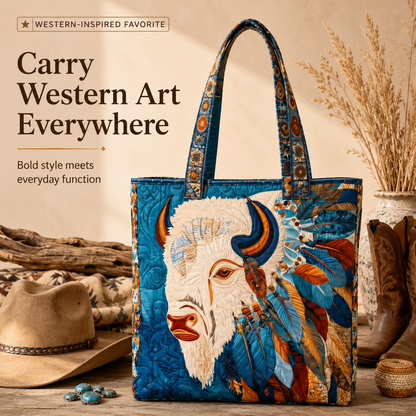 🐎 Western-Inspired Quilted Tote Bag – Spacious Statement Shoulder Bag
