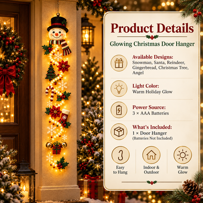 Hot sales🔥Glowing Christmas Door Hanger