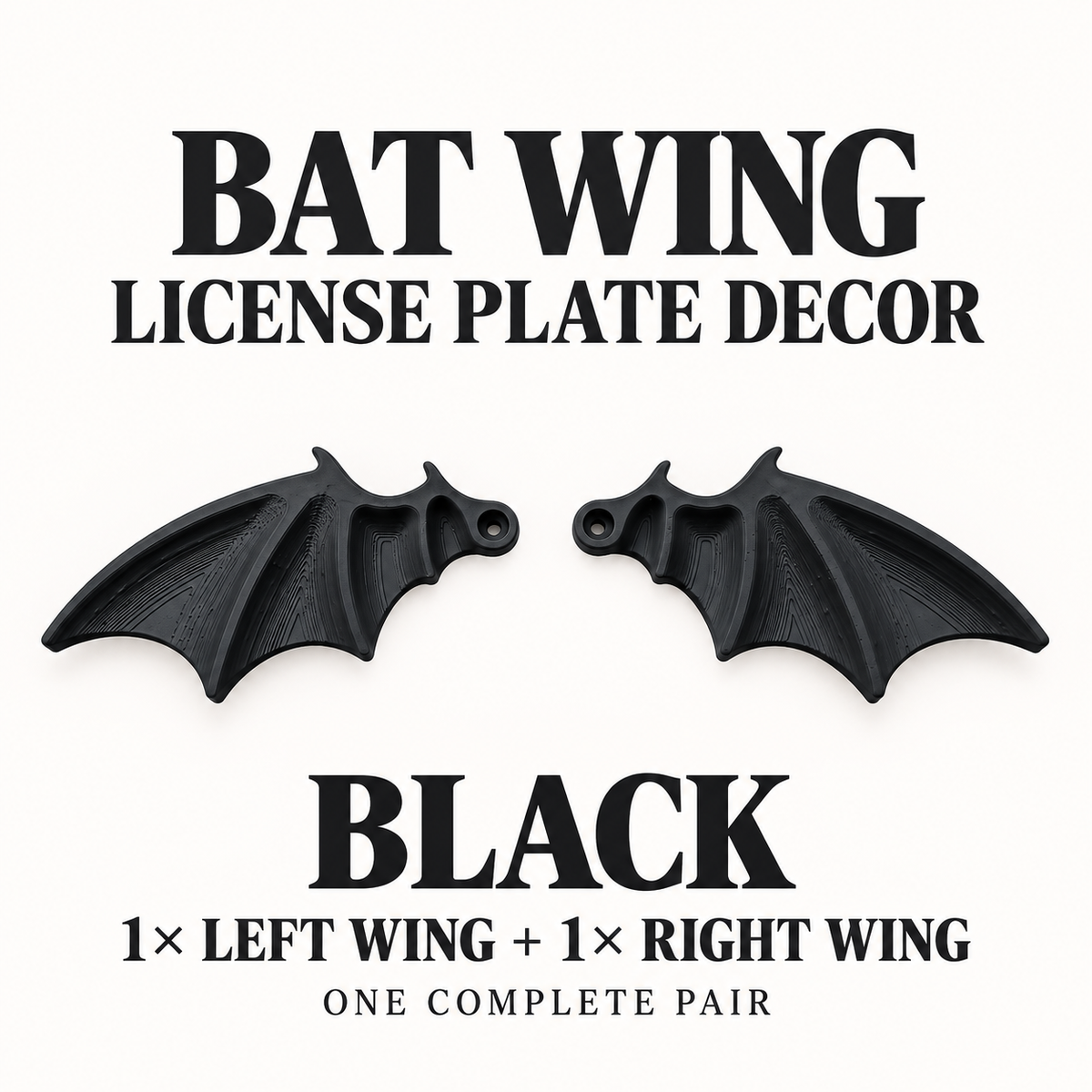 🦇 Bat Wing License Plate Decoration – Give Your Car a Bold Custom Look