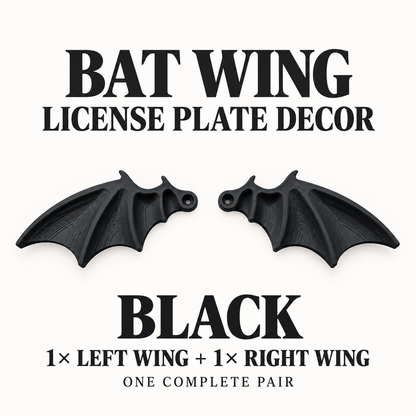 🦇 Bat Wing License Plate Decoration – Give Your Car a Bold Custom Look