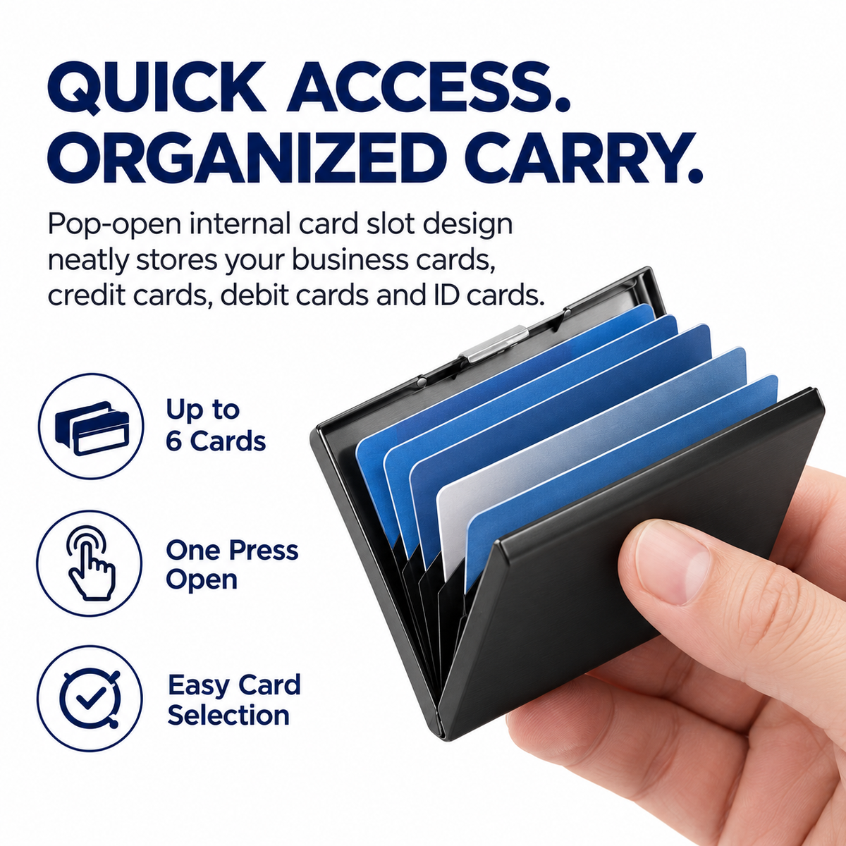 🔥Men's Minimalist RFID Blocking Metal Card Holder Wallet