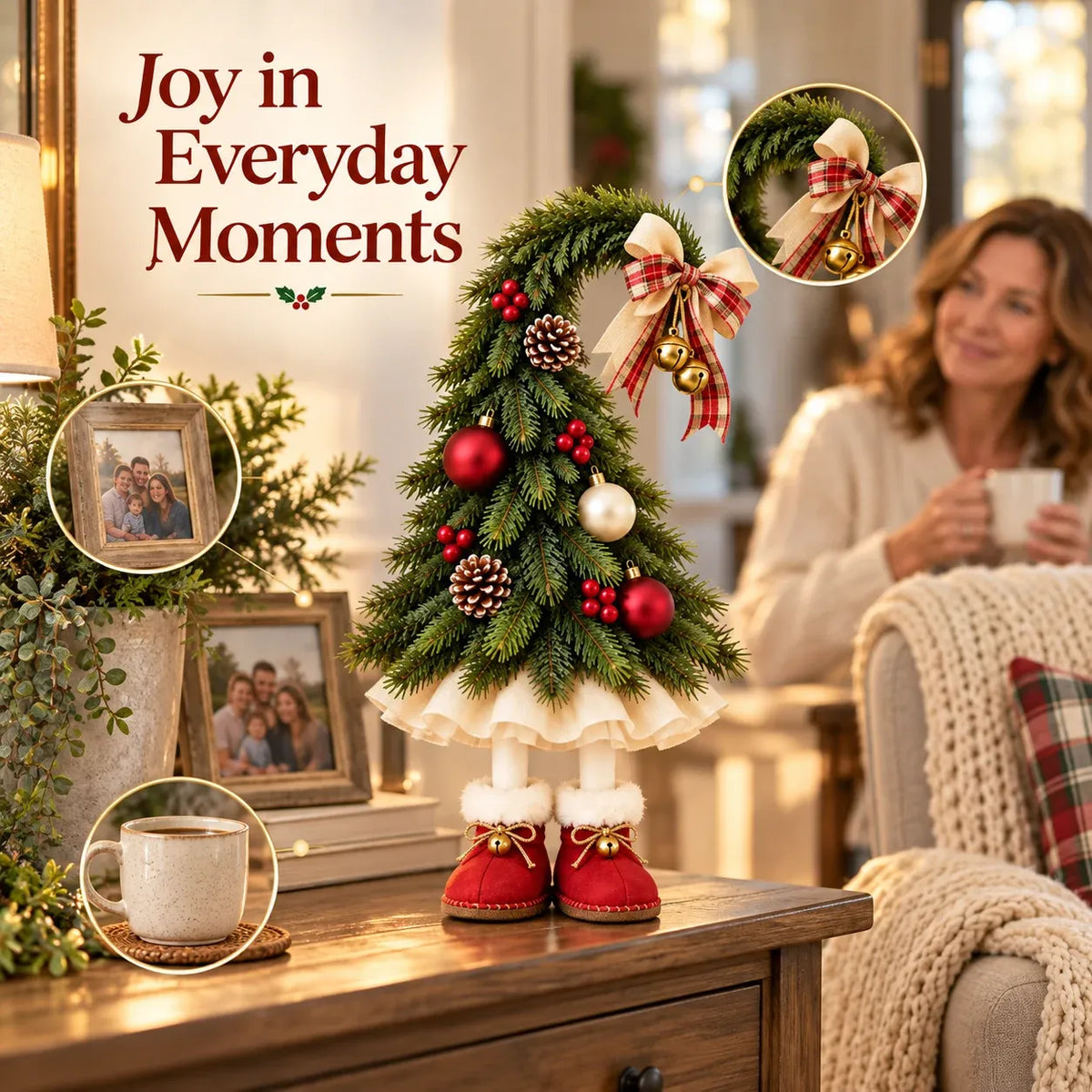 Curved-Top Elf Mini Table Tree | For nook & seasonal shelf decor