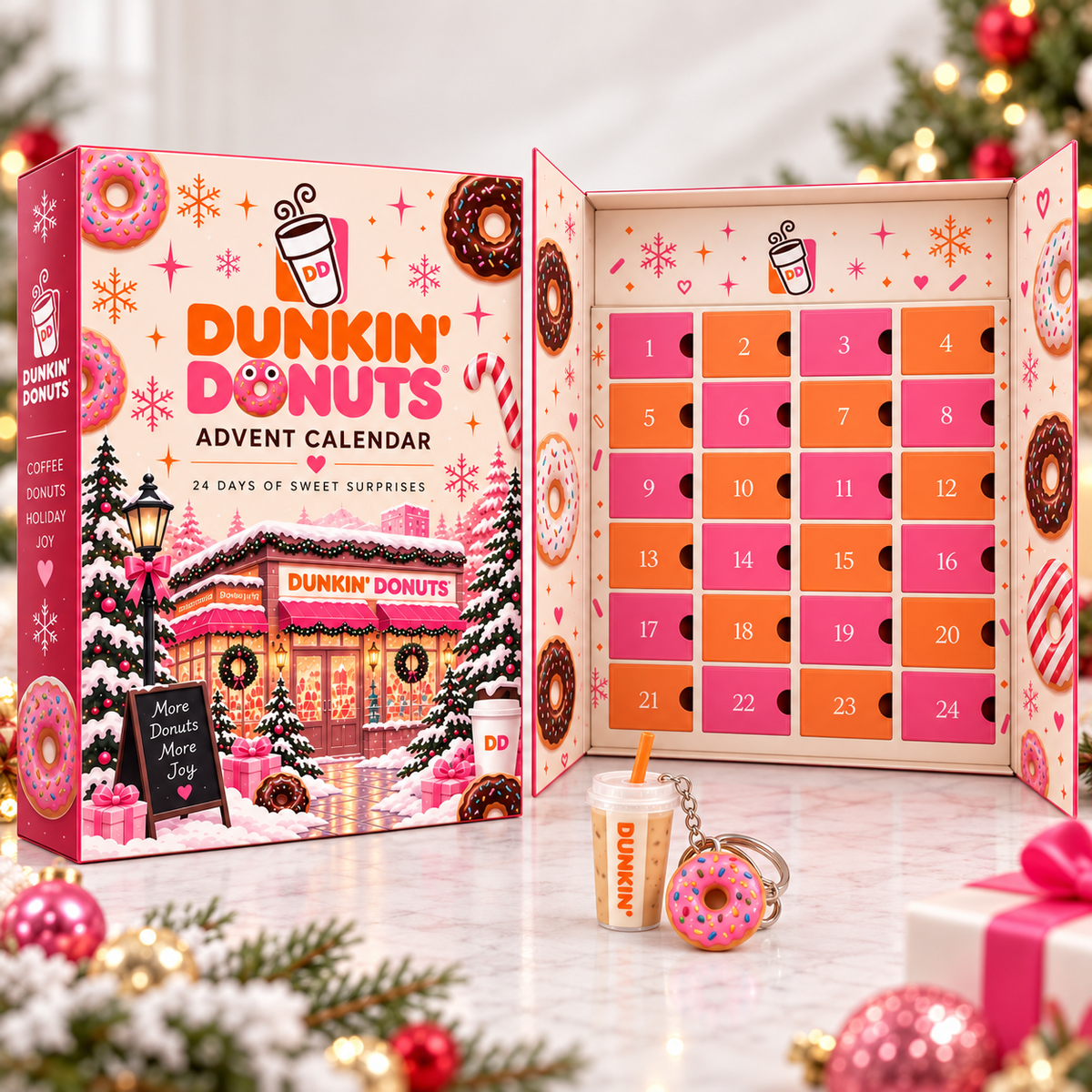 🍩  ☕  24 Days of Coffee Shop Advent Calendar 2026 – 24 Surprise Coffee & Donut Keychain Collectibles