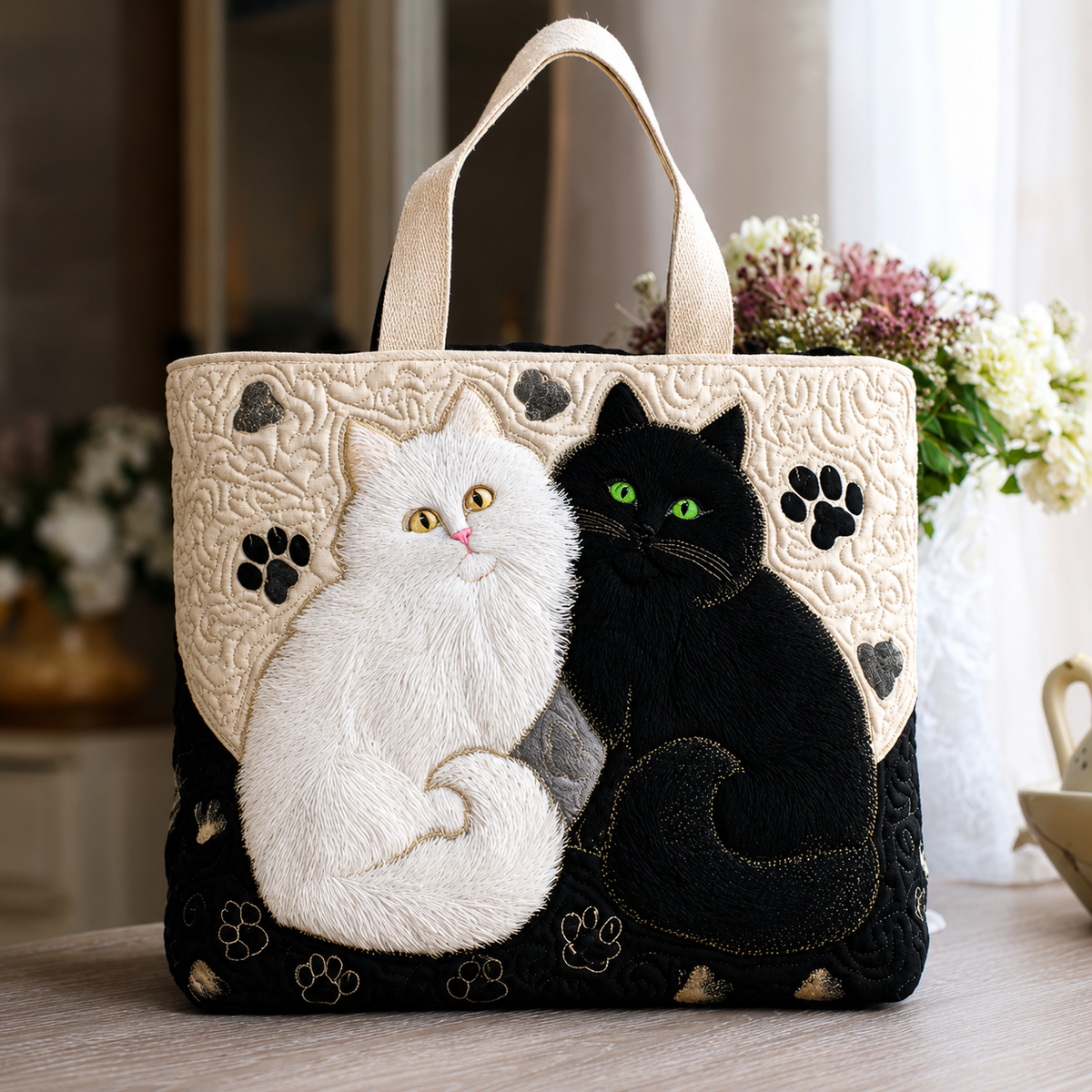 🐎 Western-Inspired Quilted Tote Bag – Spacious Statement Shoulder Bag