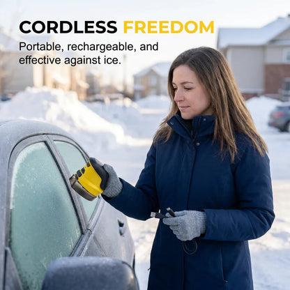 ❄️ Electric Windshield Ice Scraper – Cordless USB Rechargeable, 1600RPM High-Speed Ice Removal