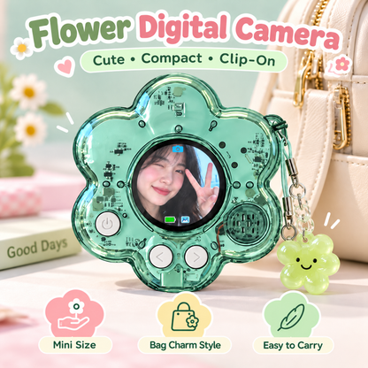 🔥Last Day 50% OFF🌸 Flower Mini Digital Camera | Photo + Video Bag Charm Camera