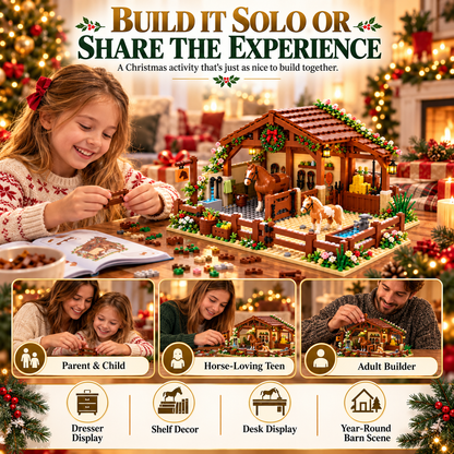 🐴🎄24-Day Horse Stable Advent Calendar – Build Your Own Equestrian Christmas Barn