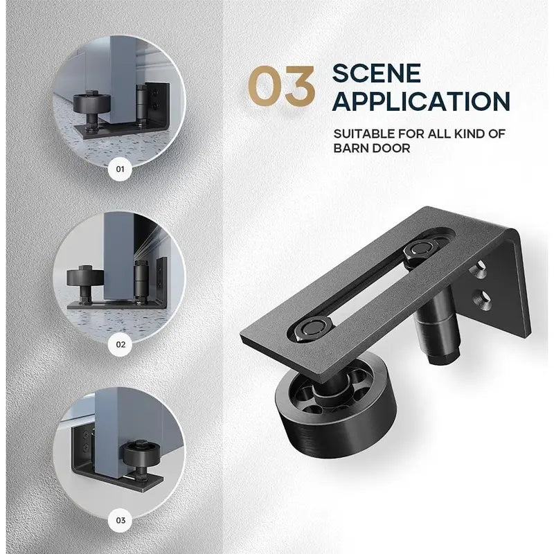 Hot sales🔥Adjustable Barn Door Floor Guide – Wall-Mount Stay Roller, No Floor Drilling