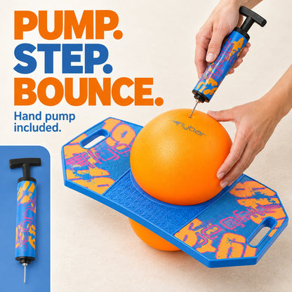 Flybar LED Pogo Trick Ball - Unisex Plastic Bouncing Ball, Light-Up Anti-Slip Balance Bounce Board, 160 lbs Capacity, Retro 90s Toy for Indoor & Outdoor Active Play