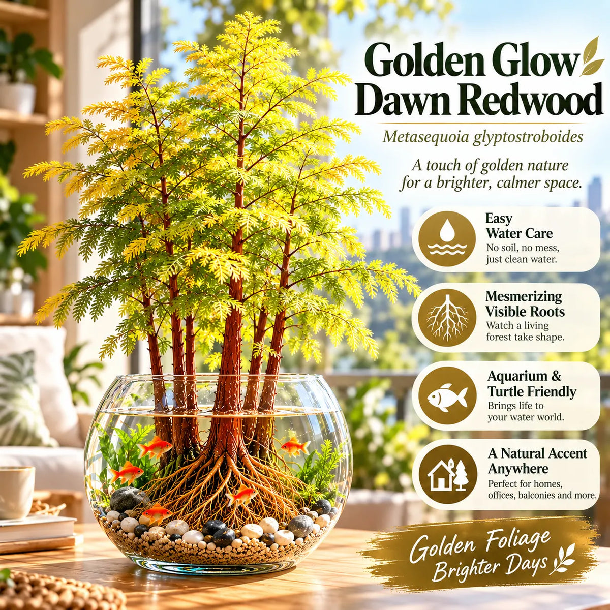 🌿 Hydroponic Dawn Redwood Starter – Grow Your Own Mini Tree💧