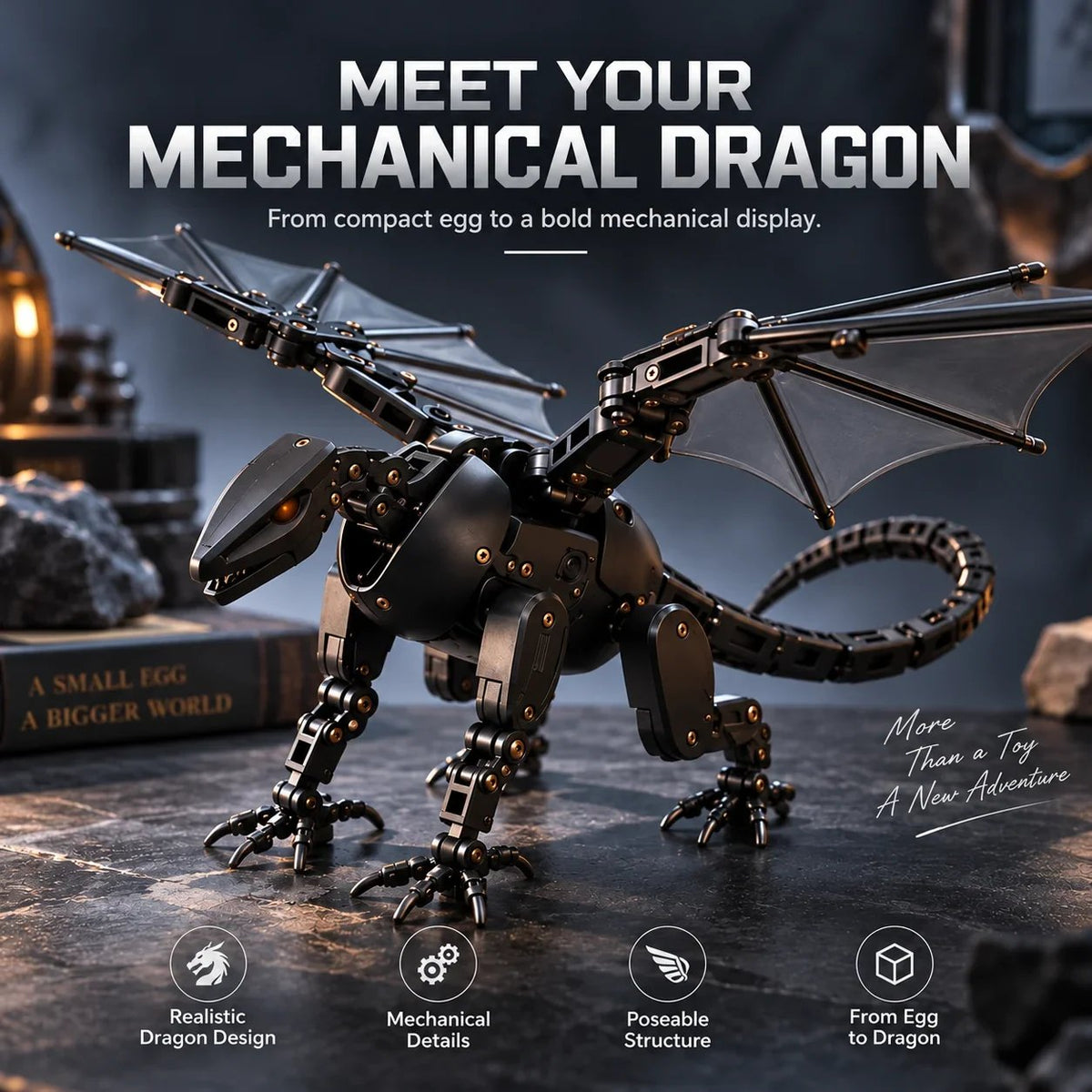 ✨🎁DragonMorph – Egg to Dragon Transforming Mechanical Toy