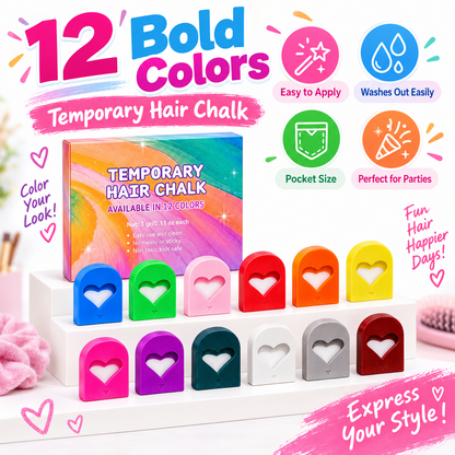 Hot sales🔥12 Vibrant Colors Temporary Hair Chalk
