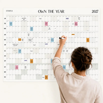 📅Own the Year 2027 GIANT Wall Calendar - Flexible Dry-Erase Material ✍️Design Your Amazing Year!🏃