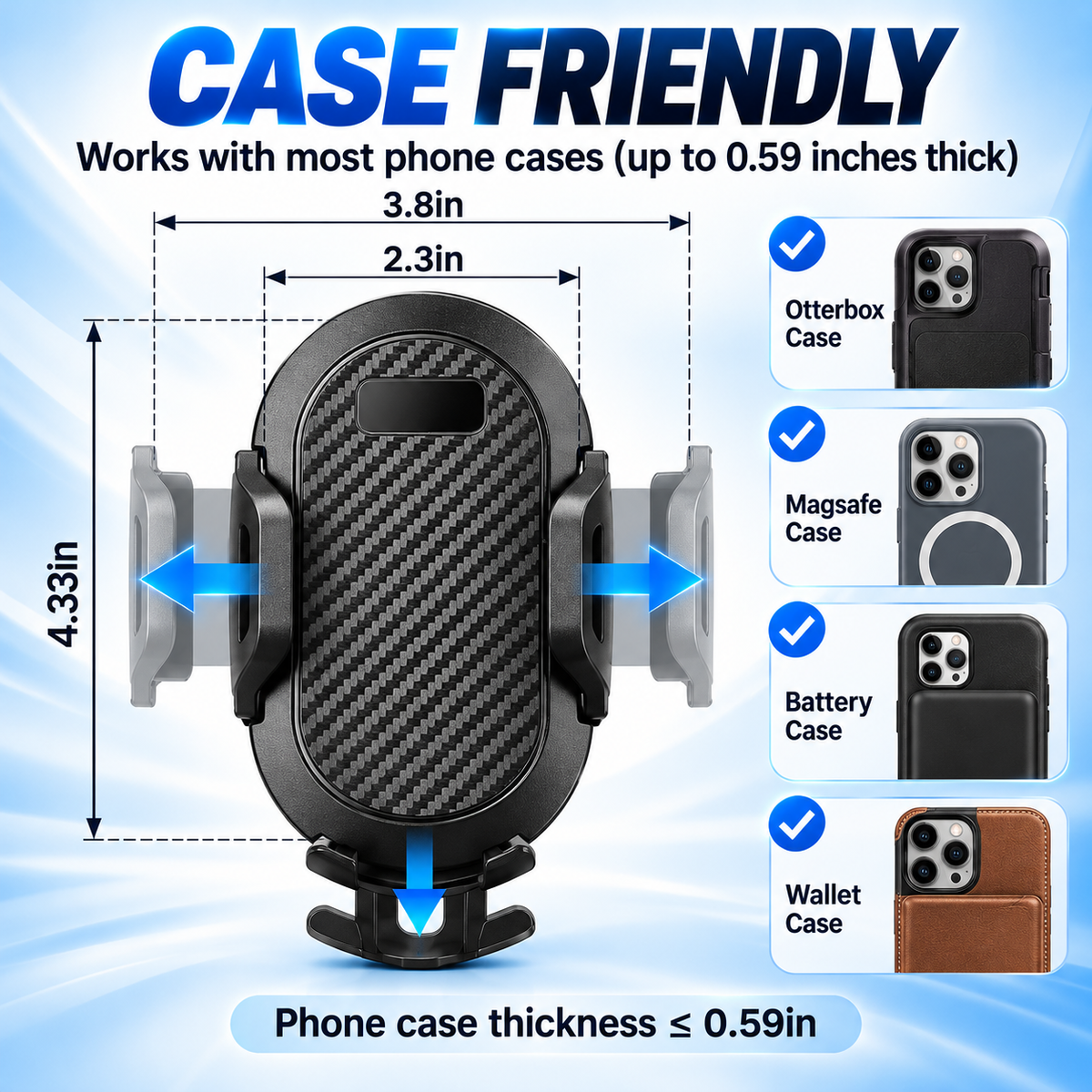 2-in-1 Car Cup Holder Phone Mount – 360° Adjustable Phone Stand & Drink Holder