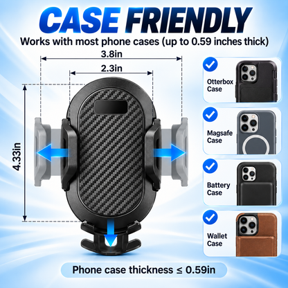 2-in-1 Car Cup Holder Phone Mount – 360° Adjustable Phone Stand & Drink Holder