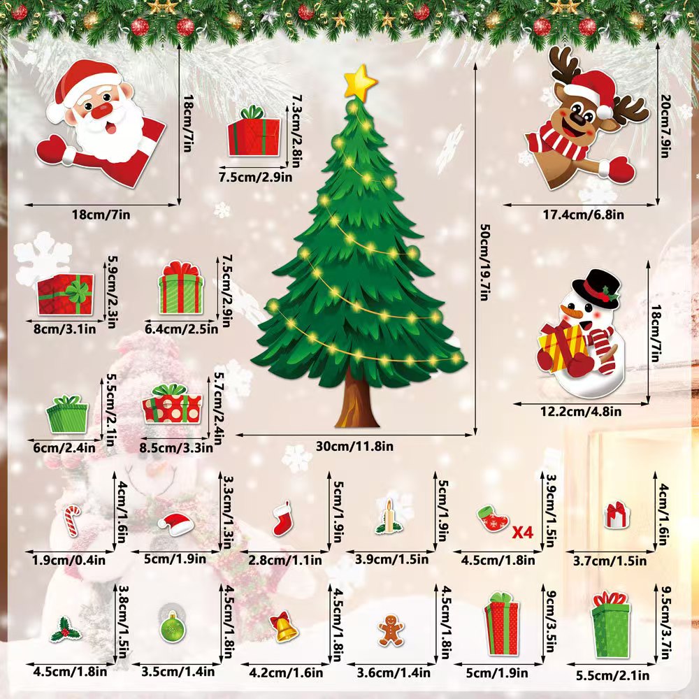 🎄 Magnetic Christmas Decorations – DIY Reusable Fridge Magnets with Christmas Tree & Holiday Characters