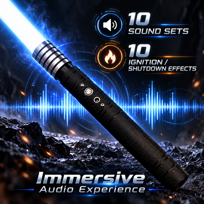 Professional Metal Extendable LED Lightsaber – 78cm, 100+ Colors, 10 Sound Effects, Motion Sensor & USB-C Charging