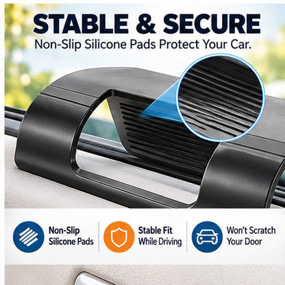 Car Door Cup Holder & Storage Organizer – No-Drill Window-Mount Pocket