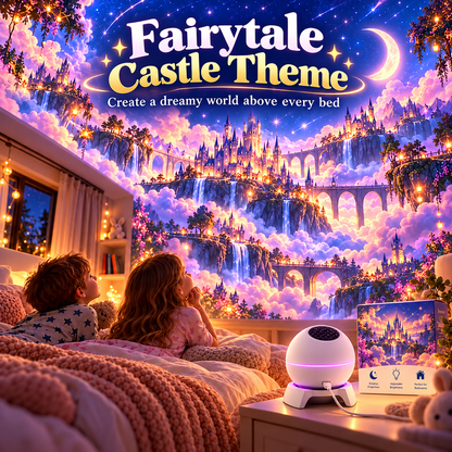 Magical Story Projector Night Light – 360° Rotating Fantasy Room Projector, USB Rechargeable